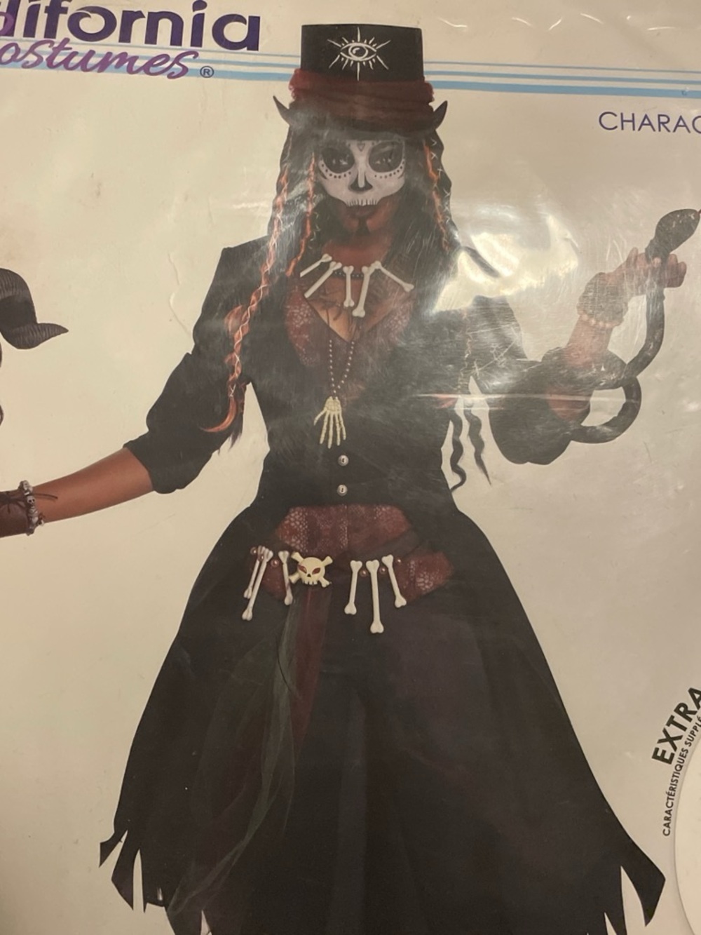 California Costumes Black Voodoo Witch Costume with Wig